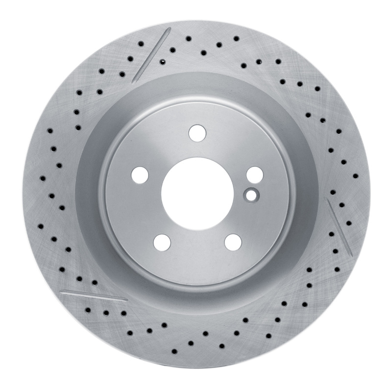 Mercedes-Benz CLK63 AMG Brake Rotor (1) - Rear - R1 Concepts - Drilled and Slotted - `05-`11 Mercedes-Benz CLK63 AMG Brake Rotor (1) - Rear - R1 Concepts - Drilled and Slotted - `05-`11